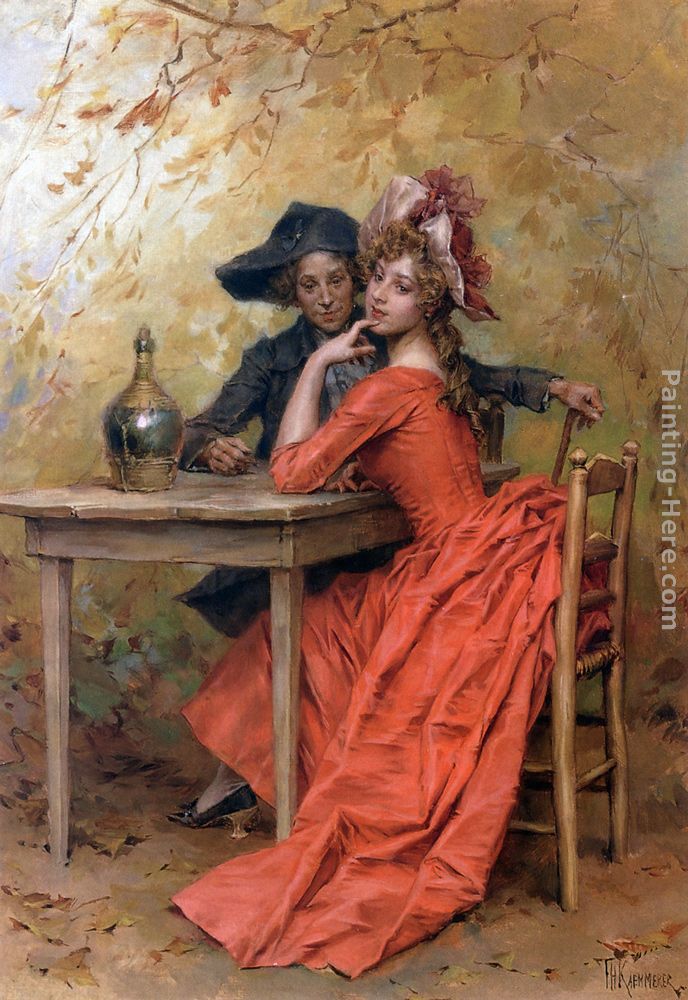 The Lady In Red painting - Frederick Hendrik Kaemmerer The Lady In Red art painting